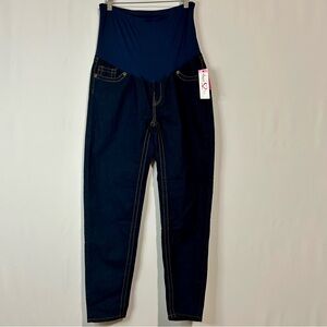 Times Two Women’s Maternity Denim Blue Jeans Dark Wash Size Large NWT
